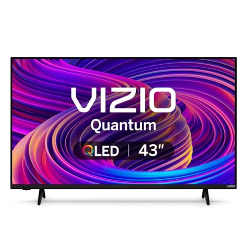 VIZIO 43" 4K QLED HDR Smart TV, VQD43M-0801 - BLACK - Like New