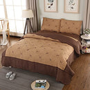 Jarson 3-Piece Patchwork Quilts Set Full/Queen Lightweight Brown - Brand New