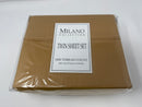 MILANO COLLECTION TWIN SHEET SET 1000 THREAD COUNT 100% COTTON 3 PIECE - GOLD - Like New