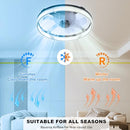 YEUTAUEN Ceiling Fans with Lights & Remote Stepless Color Temperature Change - Like New