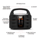 ALPHA DIGITAL T101 PORTABLE POWER STATION, 155WH/42000MAH, 6 PORTS - BLACK - Like New