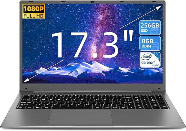 SGIN Laptop 17" FHD J4105 8GB 256GB SSD M17PRO - GRAY - Scratch & Dent