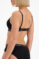 BONDS WIRELESS T-SHIRT BRA CONTOUR CUPS SOFT COTTON-MODAL 38C - BLACK - Like New