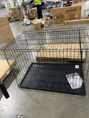 PETMATE 2-DOOR TRAINING RETREATS WIRE KENNEL FOR DOGS SIZE:42"L-28"H - BLACK - Like New