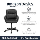 Amazon Basics Office Task Chair Adjustable Height 360° Swivel Padded - Black - Brand New