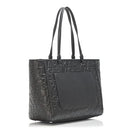 KARL LAGERFELD WOMEN'S DURABLE MAYBELLE TOTE BAG - BLACK/SILVER - Brand New