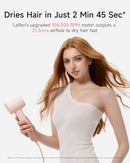LAIFEN SE 2 DIFFUSER HAIR DRYER FOR WOMEN, 21.5M/S AIR SPEED, PINK - Like New