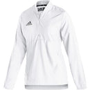 ADIDAS SIDELINE 21 LS 1/4 ZIP - SIZE: MEN L - WHITE GRAY - Like New