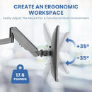 HALTER LCD ADJUSTABLE GAS SPRING DESK MOUNT MONITOR STAND - BLACK - Like New