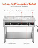 VEVOR 3-Pan Commercial Food Warmer SFTLS3G110V1350W - SILVER - Like New