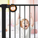 Baby Gate with Door RONBEI Auto Close Baby Gates Black Dog Gate Child Gate - Like New