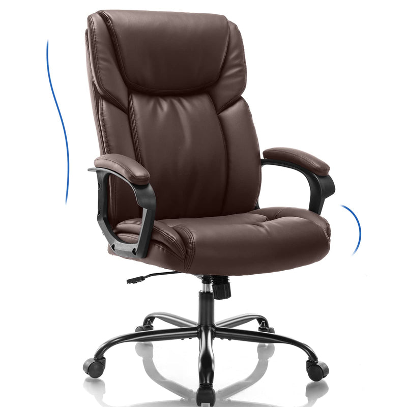 OLIXIS EXECUTIVE OFFICE CHAIR ERGONOMIC HOME COMPUTER DESK CHAIR - BROWN - Like New