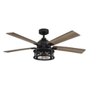 PARROT UNCLE 52" LUCKNOW INDUSTRIAL BLACK REVERSIBLE CEILING FAN WITH LIGHTING - Like New