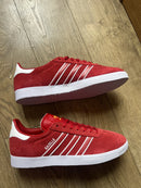 ADIDAS GAZELLE - SIZE: MEN 12.5 (AU/UK M12) (JP M305) - RED/WHITE - Brand New