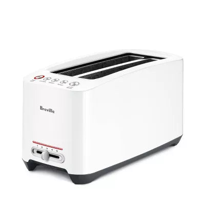 BREVILLE LIFT & LOOK LONG SLOT 4 SLICE TOASTER 1600W BTA630XL - WHITE - Like New