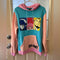 BOX LUNCH SPYXFAMILY LONG SLEEVE ANIME HOODIE SIZE M COLORBLOCK PANEL PORTRAIT - Like New