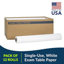 TIDI 980914 Everyday Exam Table Paper, 21” x 225’ (Pack of 12) - White - Brand New