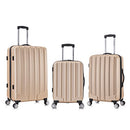 ROCKLAND SANTA MONICA HARDSIDE SPINNER WHEEL LUGGAGE, 19", 24", 28" - CHAMPAGNE - Brand New