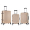 ROCKLAND SANTA MONICA HARDSIDE SPINNER WHEEL LUGGAGE, 19", 24", 28" - CHAMPAGNE - Brand New