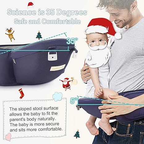 FRUITEAM Baby Carrier 6-in-1 Waist Stool Hip Seat Breastfeeding - Scratch & Dent