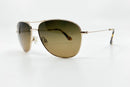 MAUI JIM CLIFF HOUSE MJ247-16 GOLD BRONZE POLARIZED SUNGLASSES 59-15-120 12340 - Like New