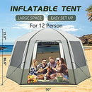 SUMMUS Inflatable Camping Tent Gazebo, 8-12 People Camping Tents, 15'X15' - Like New