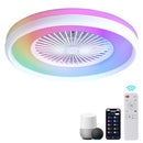 HUMHOLD 24" BLADELESS CEILING FAN WITH RGB LIGHT REMOTE - WHITE - Like New