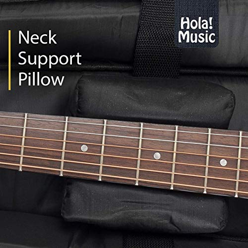 HOLA! MUSIC ELECTRIC GUITAR GIG BAG, DELUXE SERIES 15MM PADDING - BLACK WHITE - Like New