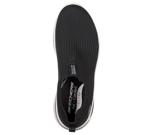 124409 Skechers Women's Go Walk Arch Fit Iconic Black/White 13 Wide - Like New