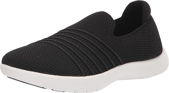CLARKS WOMEN'S ADELLA STEP SNEAKER - SIZE: WOMEN 8.5 WIDE - BLACK (Black Knit) - Like New