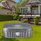 SereneLife Outdoor Portable Hot Tub 73''x73'' 6-Person Square Inflatable - Grey - Like New
