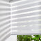 PERSILUX CORDLESS ZEBRA BLINDS ROLLER SHADES (17" W X 47" H, WHITE) - Like New