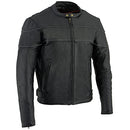 Milwaukee Leather Men's 'Reape' Black LKM1785 Leather Side Stretch Jacket - Brand New