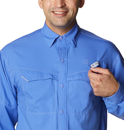 Columbia Men's Low Drag Offshore Long Sleeve Shirt 3X - Blue - Brand New