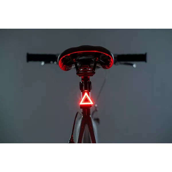BRIGHTZ TRIANGLE LED TAIL LIGHT ABS BIKE REFLECTOR, SEAT POST MOUNT 8-HOUR - Brand New
