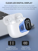 WHYKJTEK Wireless Earbuds Bluetooth 5.3 Headphones HiFi Stereo 4 ENC Mics White - Like New