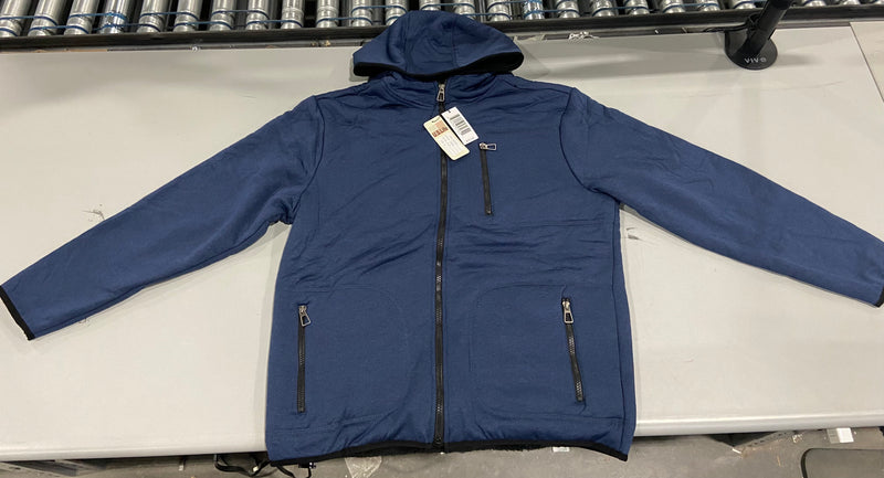 U.S. LIFE LINED FULL ZIP HOODED JACKET, NAVY - MEDIUM - Brand New