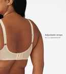 WACOAL WOMEN'S PLUS-SIZE SIMPLE SHAPING MINIMIZER BRA SIZE: WOMEN 38C - NATURAL - Brand New