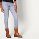 Amazon Essentials Women's Mid Calf Cropped Biker Boot, Faux Leather Tan Size 12 - Like New