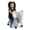 RADIO FLYER ELLIE THE ROLLING ELEPHANT RIDE-ON: STEEL & PLASTIC TOY- LIGHT GRAY - Like New