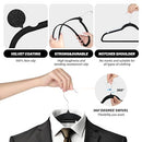 SIMPLE DELUXE VELVET HANGERS WITH SHOULDER NOTCHES SPACE SAVING -BLACK - Brand New