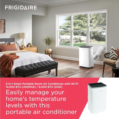 Frigidaire 3-in-1 Smart Portable Room Air Conditioner 12,000 BTU - White - Like New