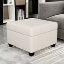 Wikkasseir Footstool Multifunctional Storage Stool Can Sit BJ-SF0003 - White - Like New