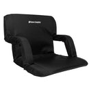 Home-Complete Wide Reclining Stadium Seat Cushion with Back Support - Black - Brand New
