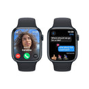 APPLE WATCH SERIES 9 (GPS + LTE) 45MM MIDNIGHT ALUMINUM CASE BLACK BAND - BLACK - Like New