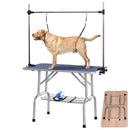Dog Grooming Table Large Dogs Adjustable Height Heavy Duty 46''/Blue - Brand New