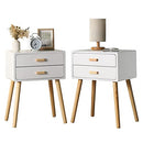 YINGTIANXIA 2-Piece Set Nightstands, Log Side Table 2 Tiers B09HGM8WL8 - Brand New
