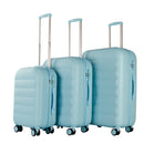 3-PIECE LIOR LUGGAGE SET TSA LOCKS EXPANDABLE FRICTION-RESISTANT - BLUE - Like New