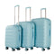 3-PIECE LIOR LUGGAGE SET TSA LOCKS EXPANDABLE FRICTION-RESISTANT - BLUE - Like New