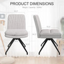 VECELO Criss Cross Legged Chair Armless Chair with Wide Padded Seat - Beige - Brand New
